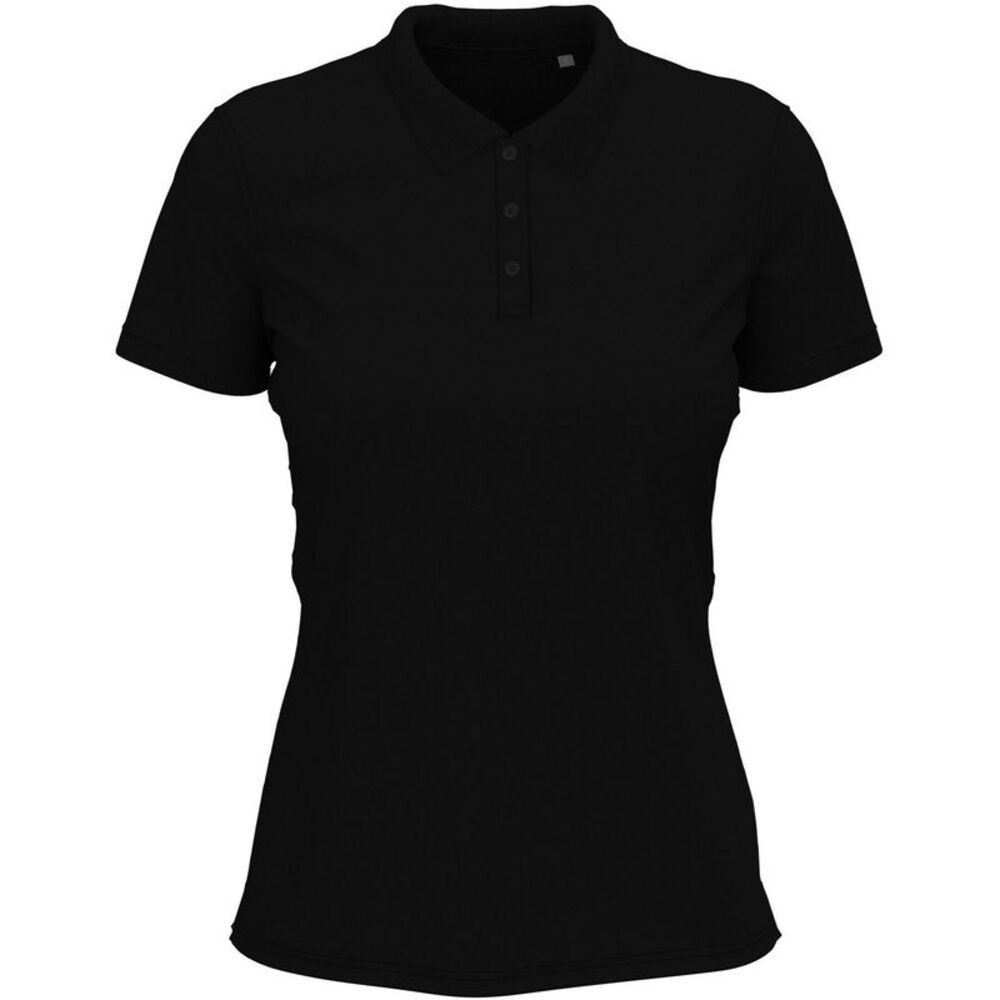 Stedman Womens/Ladies Stretch Polo Shirt / Black Opal